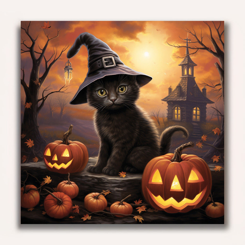 Paint by Numbers - Witch kitten