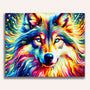 Paint by Numbers - Wolf, colorful and abstract