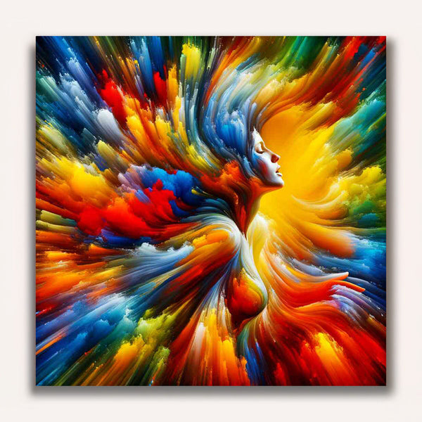 Paint by Numbers - Woman Abstract colorful