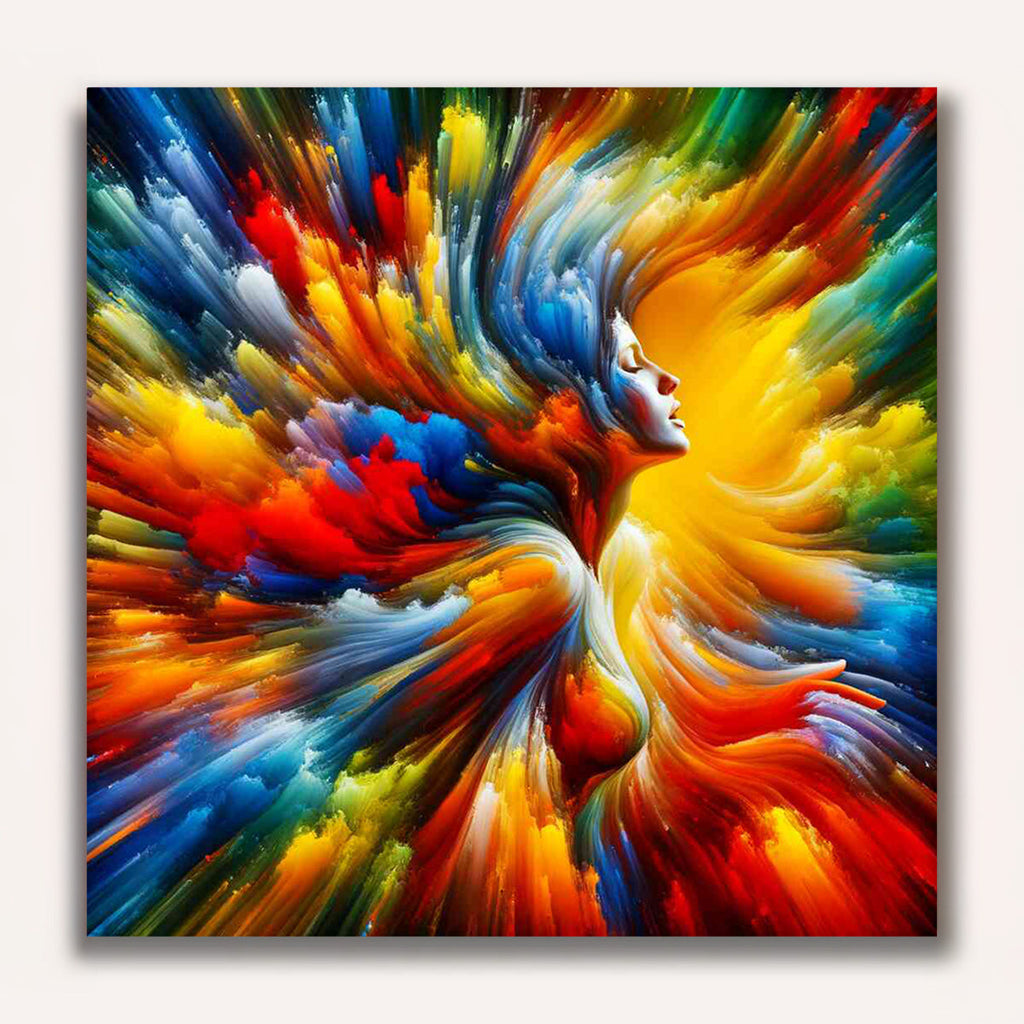 Paint by Numbers - Woman Abstract colorful