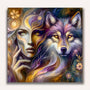 Paint by Numbers - Woman and Wolf Face