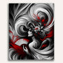 Paint by Numbers - Woman Black and White and Red
