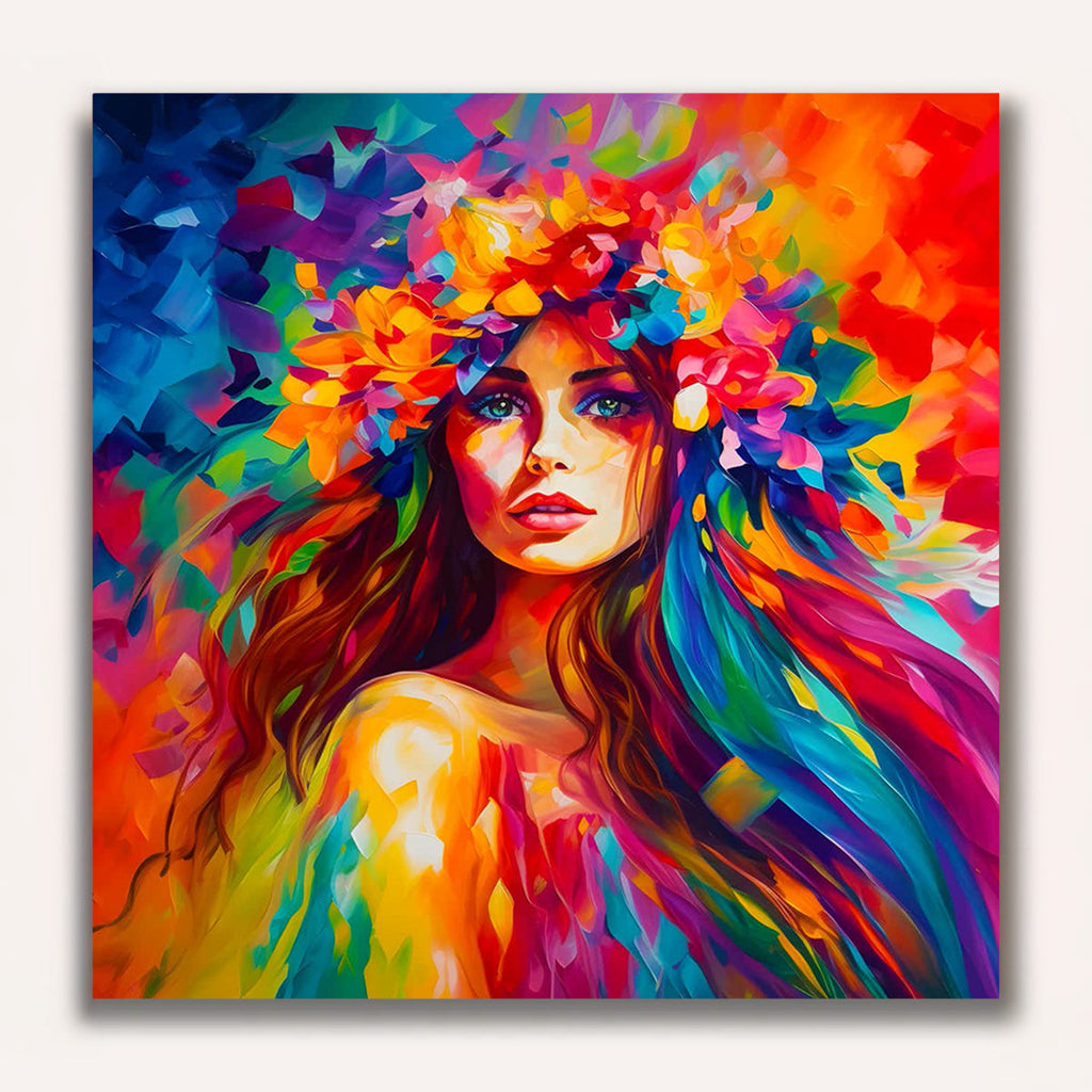 Paint by Numbers - Woman Frontal Colorful