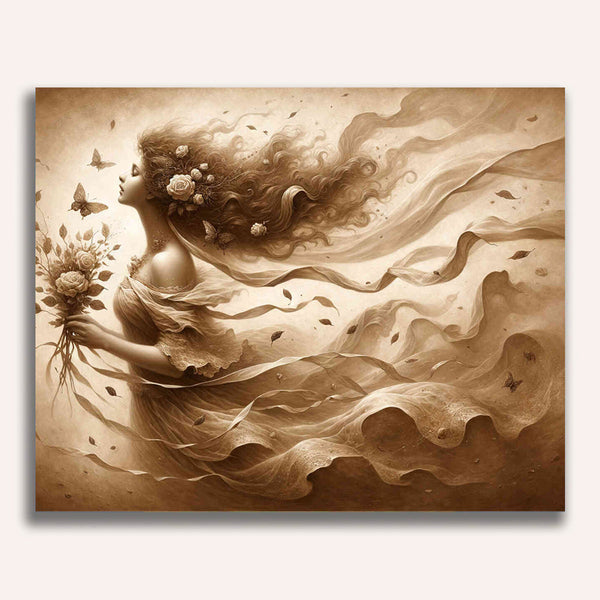 Paint by Numbers - Woman in the wind