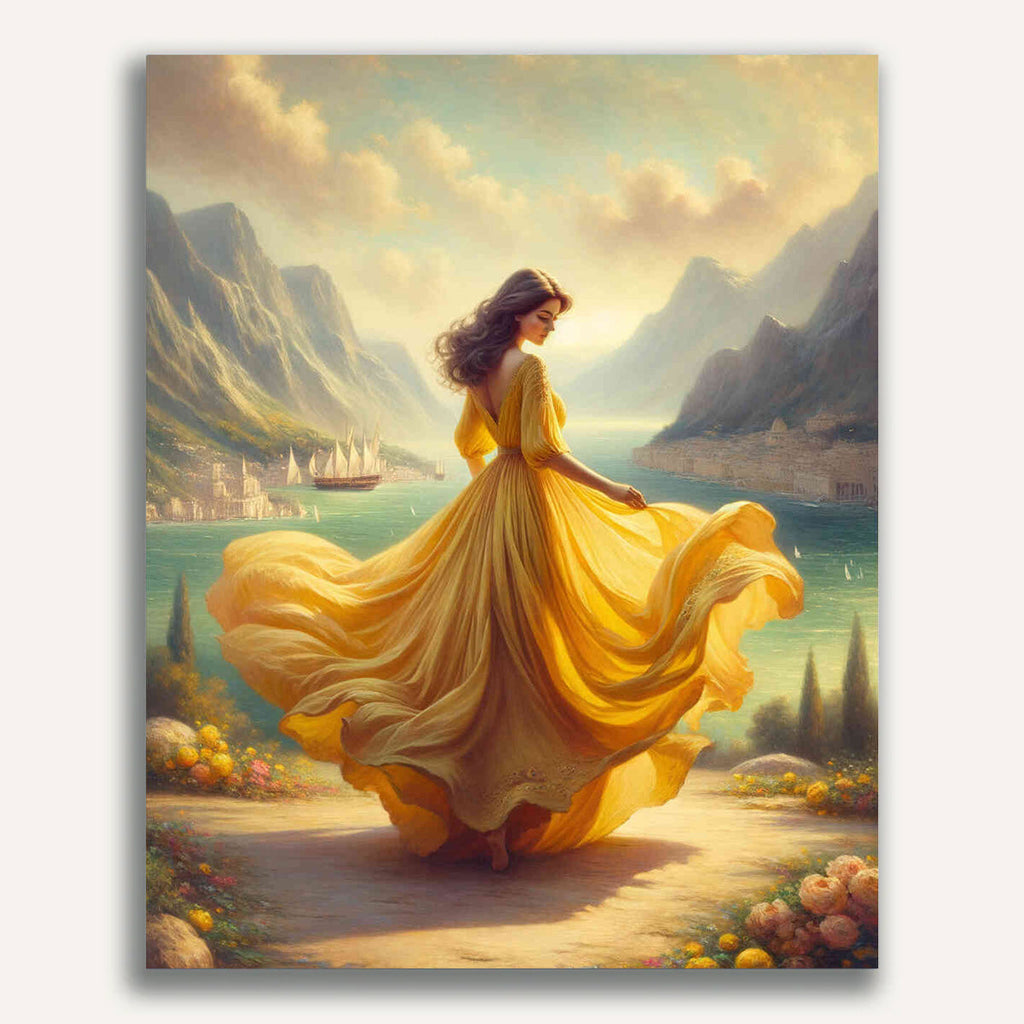Paint by Numbers - Woman in yellow dress