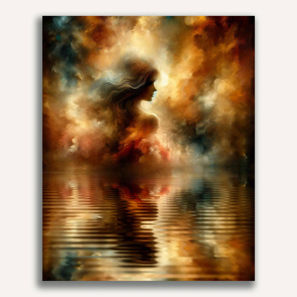 Paint by Numbers - Woman on the jetty, water shadow