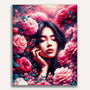 Paint by Numbers - Woman surrounded by flowers