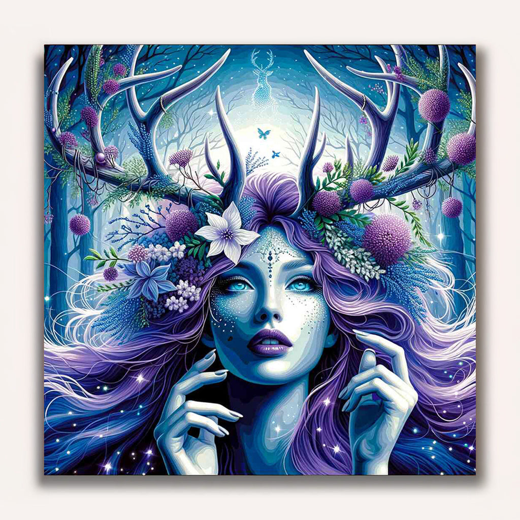 Paint by Numbers - Woman with Antlers Mystical