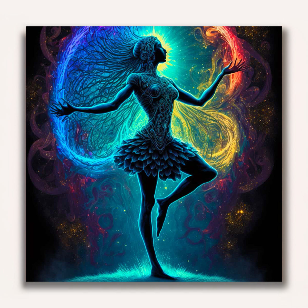 Paint by Numbers - Woman with beautiful dress at night