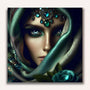 Paint by Numbers - Woman with Cloth Green and Blue