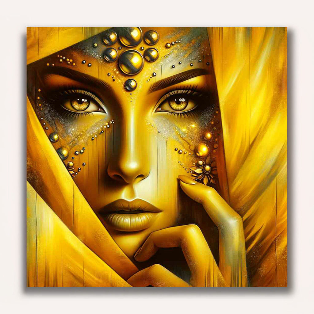 Paint by Numbers - Woman with cloth, yellow