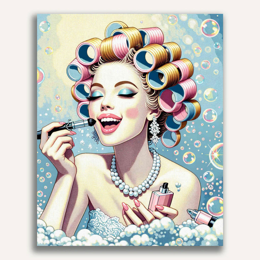 Paint by Numbers - Woman with curlers