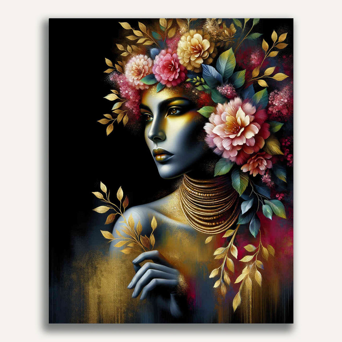 Paint by Numbers - Woman with flower decoration