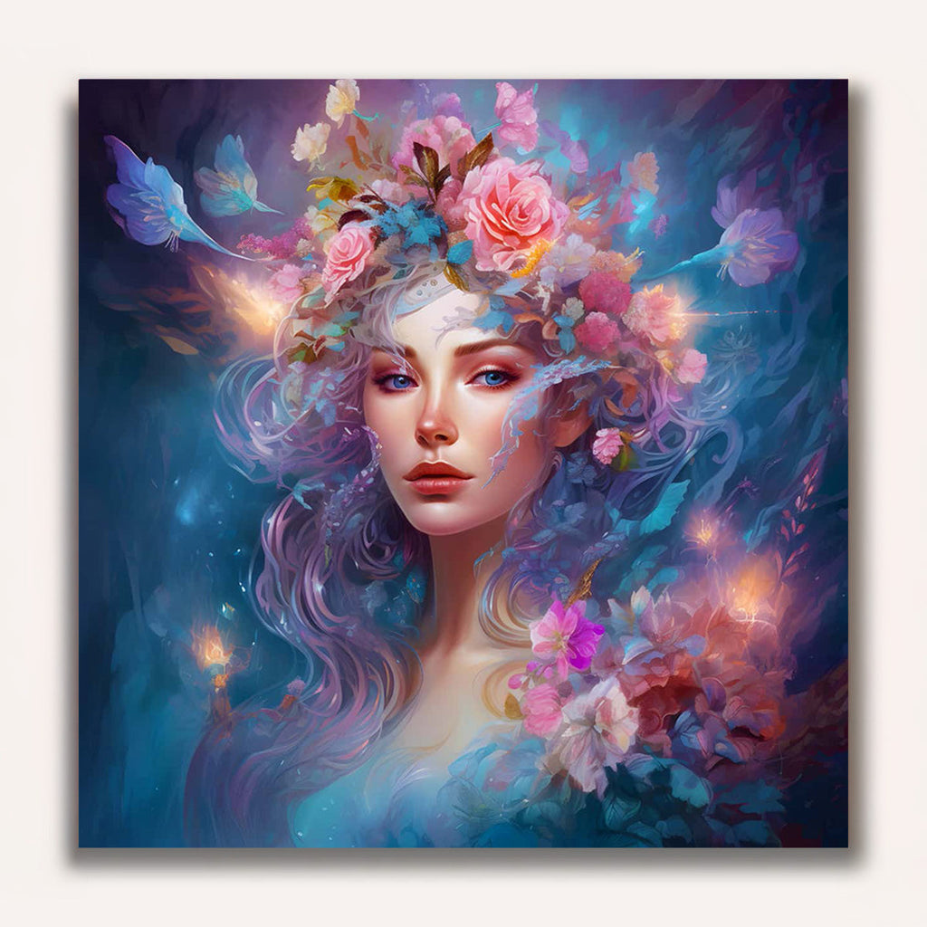 Paint by Numbers - Woman with flower hair