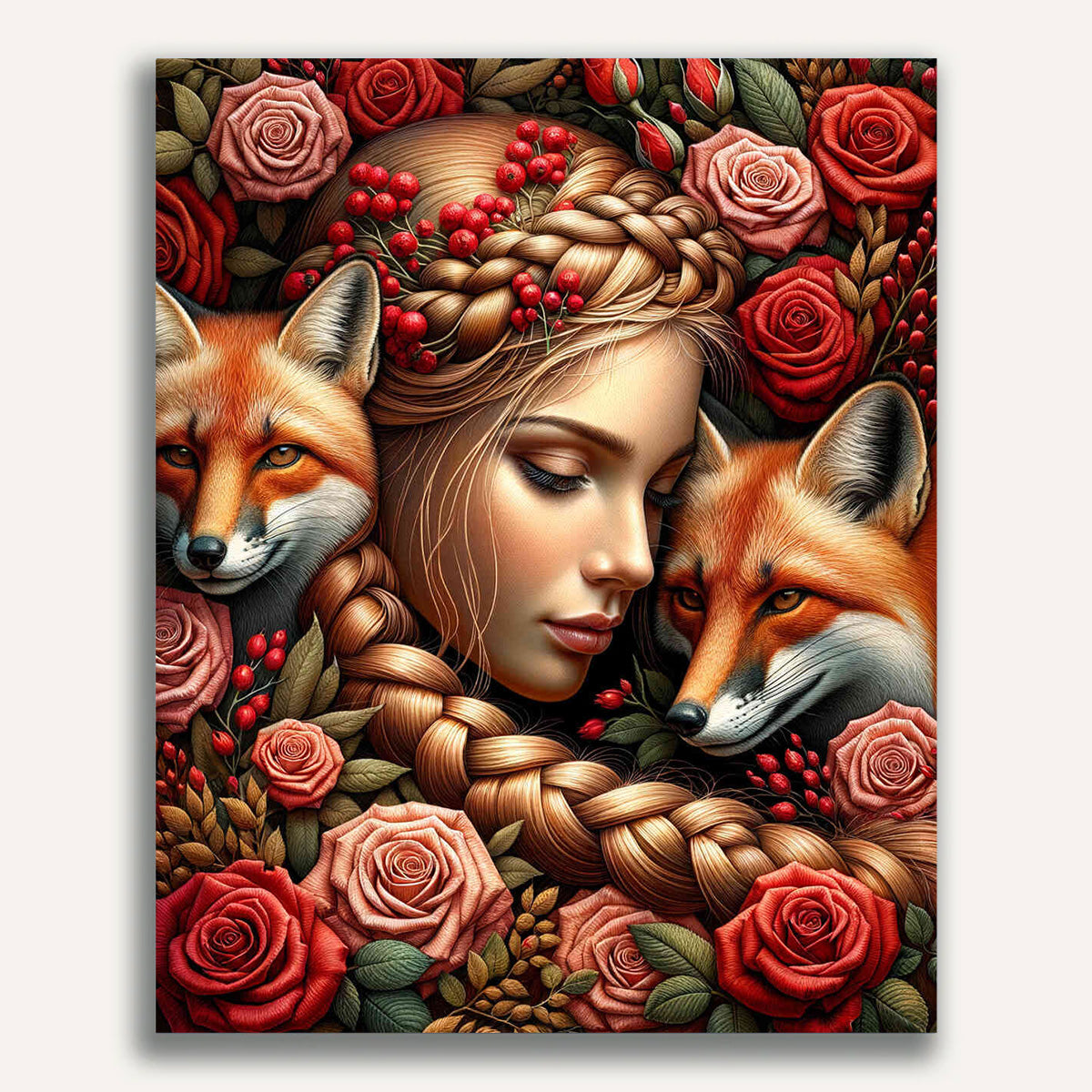 Paint by Numbers - Woman with Fox Pigtail