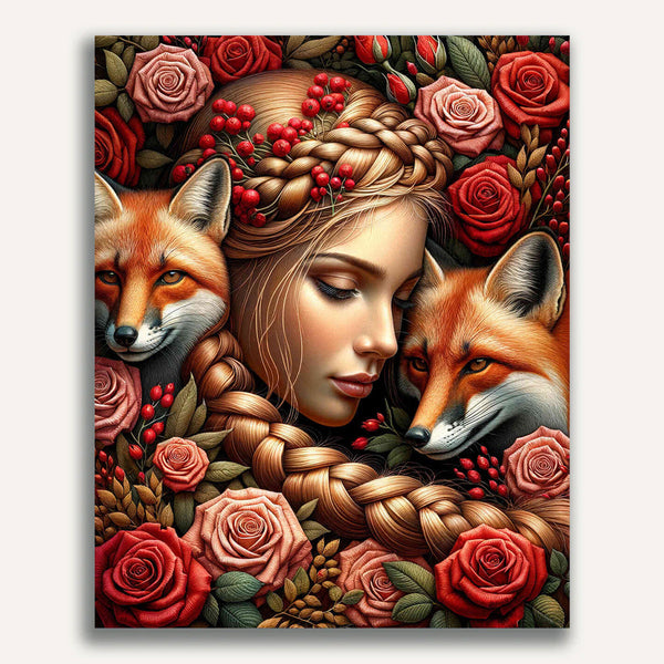 Paint by Numbers - Woman with Fox Pigtail