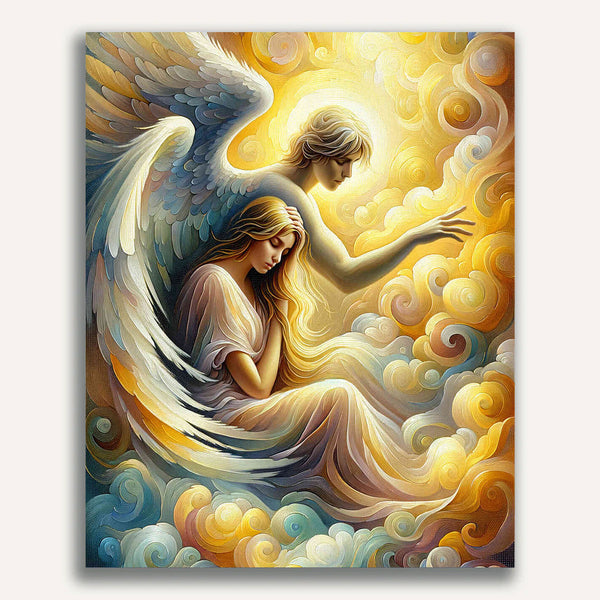 Paint by Numbers - Woman with Guardian Angel