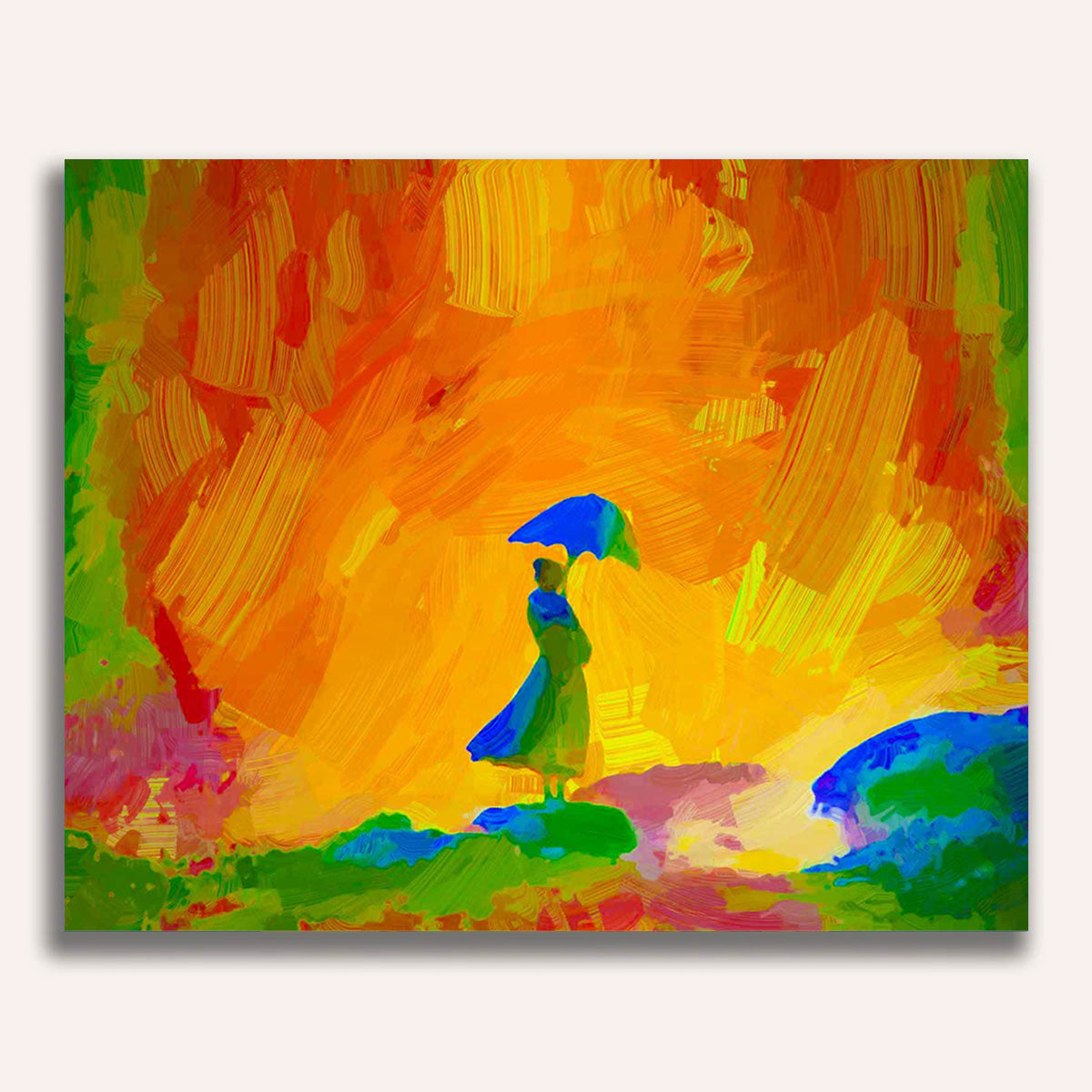 Paint by Numbers - Woman with parasol, Abstract