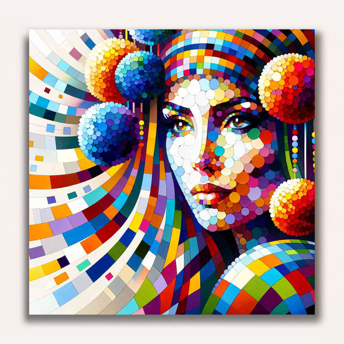 Paint by Numbers - Woman with Pompons in Hair