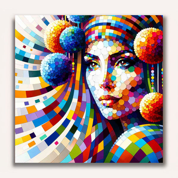 Paint by Numbers - Woman with Pompons in Hair