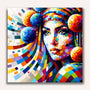 Paint by Numbers - Woman with Pompons in Hair