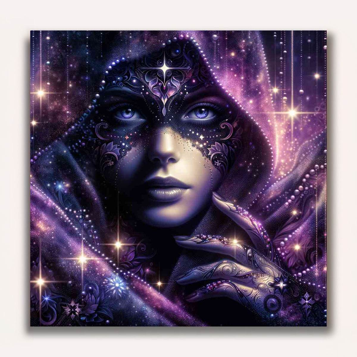 Paint by Numbers - Woman with Purple and Black Cloth