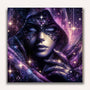 Paint by Numbers - Woman with Purple and Black Cloth