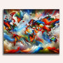 Paint by Numbers - World map, color blots