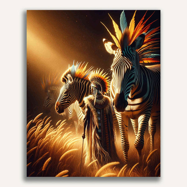 Paint by Numbers - Zebra and Stamp