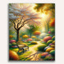 Park landscape, shrubs - Paint by Numbers