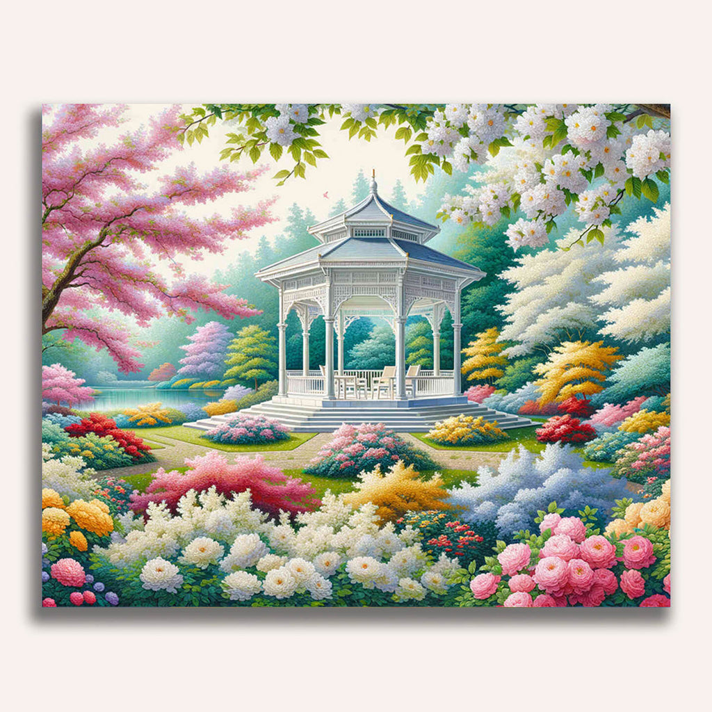 Pavilion in the park - Paint by Numbers