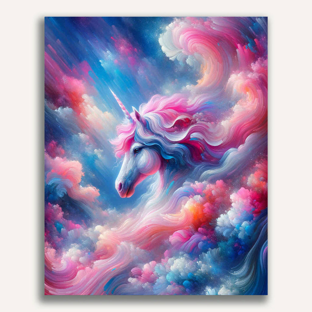 Pink unicorn - Paint by Numbers