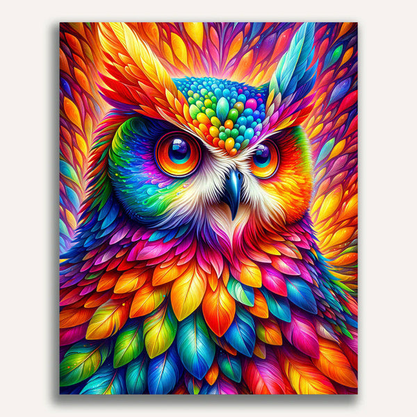 Rainbow owl - Paint by Numbers