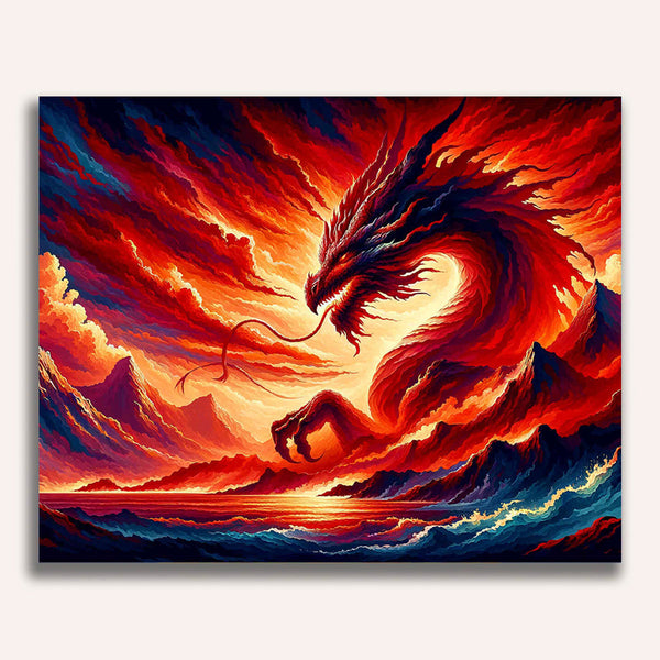 Red dragon - Paint by Numbers