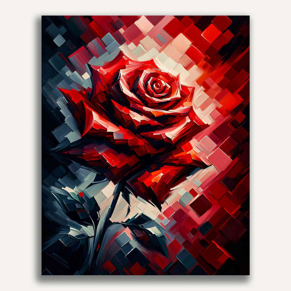 Red rose - Paint by Numbers