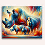 Rhino family - Paint by Numbers
