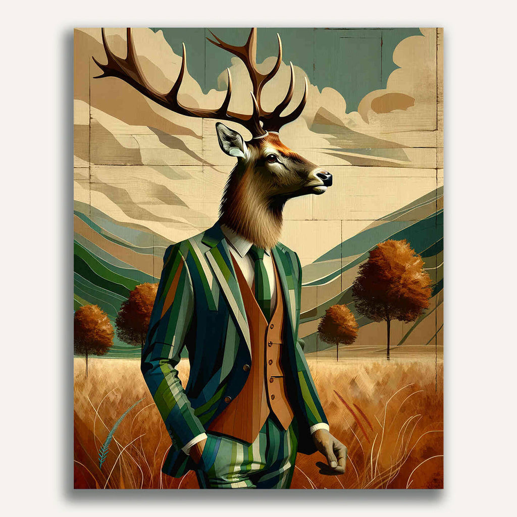 Roebuck with suit - Paint by Numbers