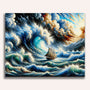 Sailboat, rough sea - Paint by Numbers