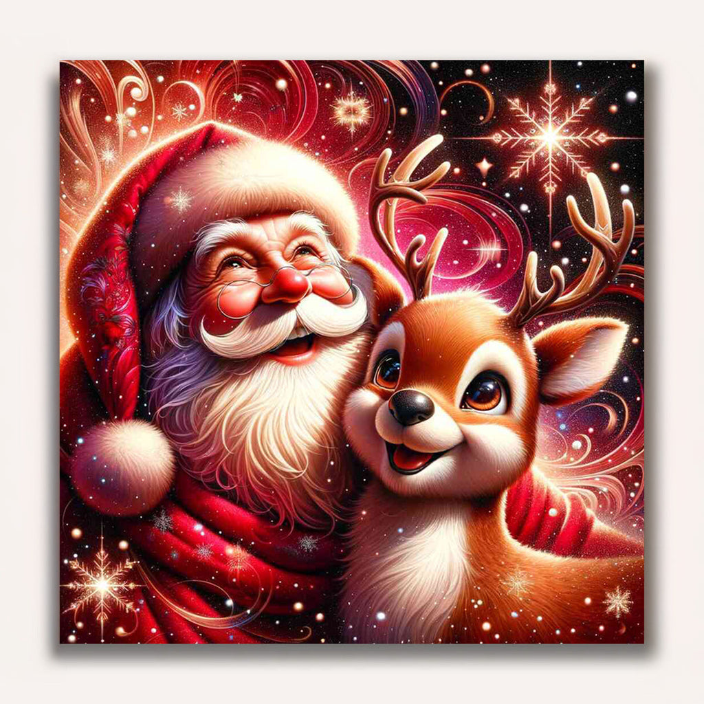 Santa Claus & Rudi - Paint by Numbers