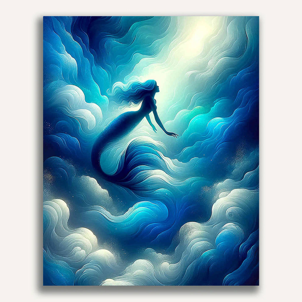 Mermaid in blue - Paint by Numbers