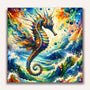 Seahorse, seabed colorful - Paint by Numbers