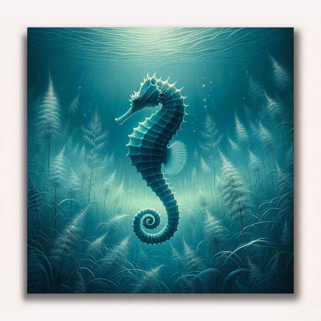 Seahorse, bottom of the sea - Paint by Numbers
