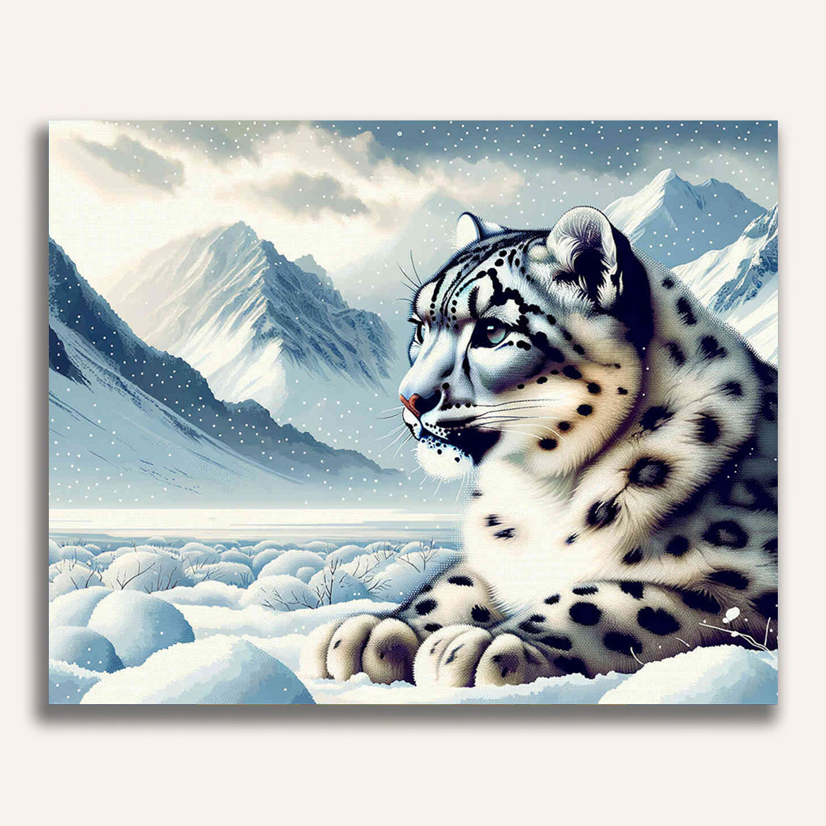 Snow leopard - Paint by Numbers