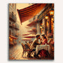 Street cafe, couple drinking wine - Paint by Numbers