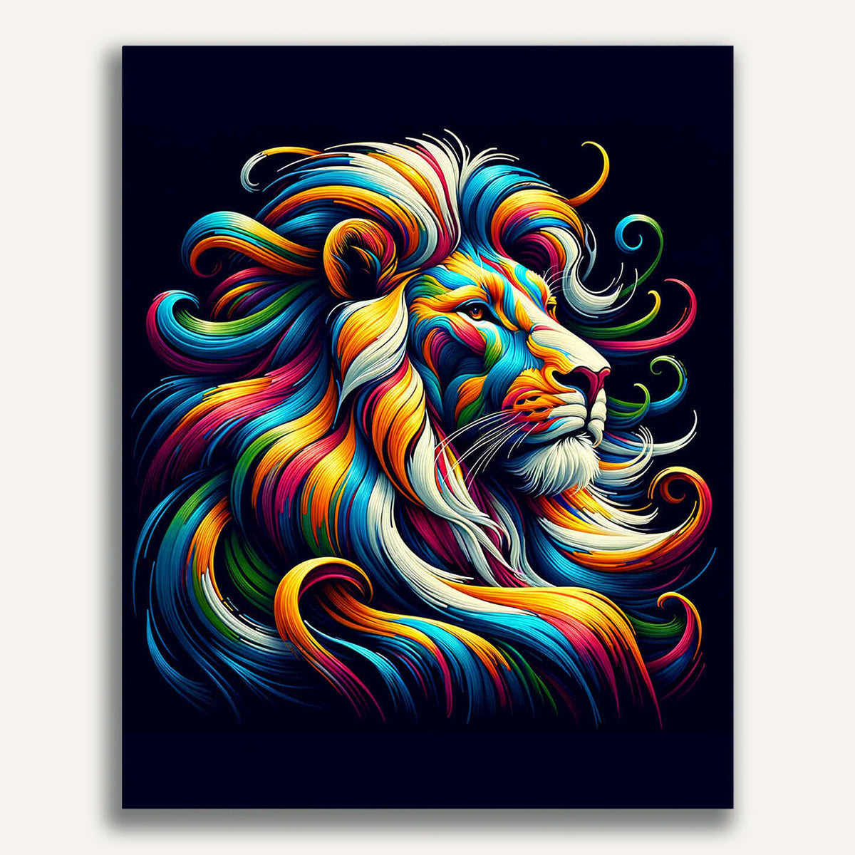 Stylish lion - Paint by Numbers