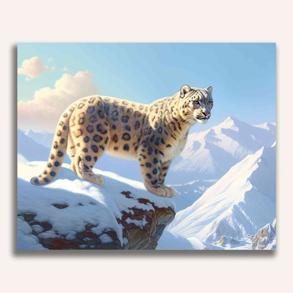 Paint by Numbers - Summit guardian in silence, snow leopard