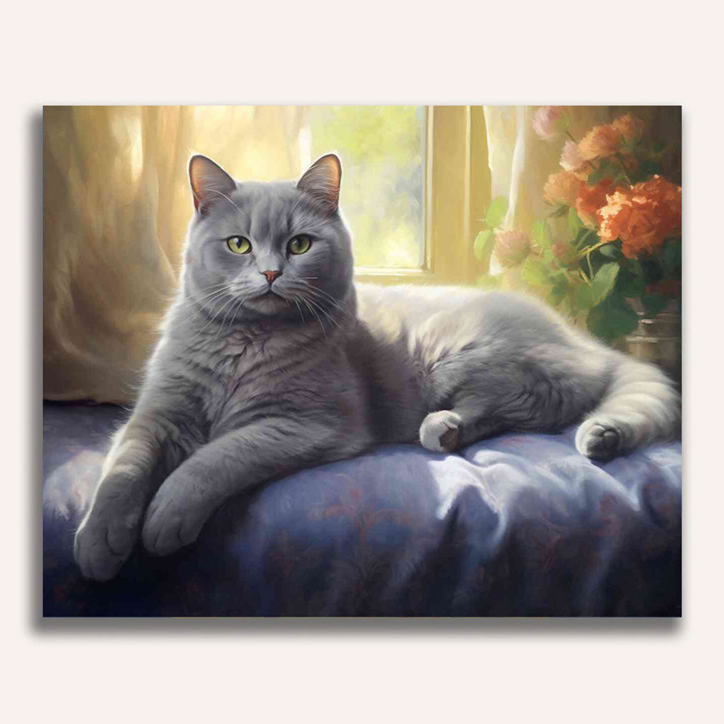 Paint by Numbers - Sunny Silence, Elegant Cat