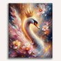 Swan with crown - Paint by Numbers