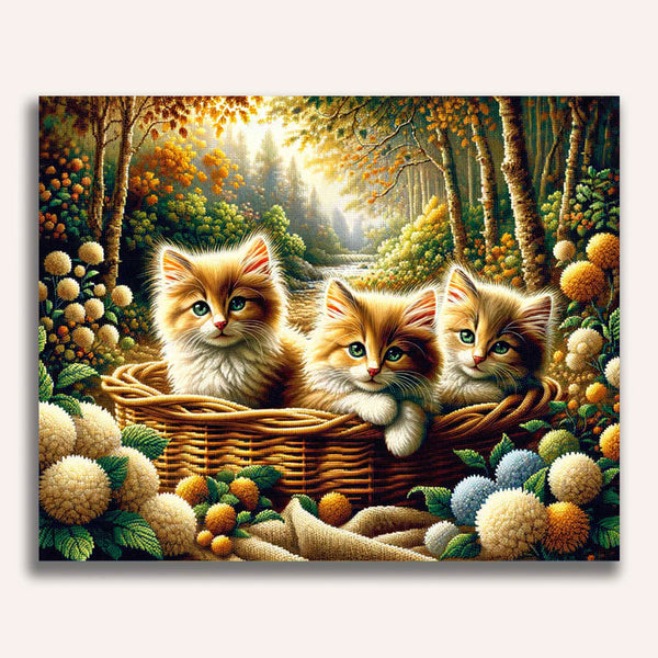 Three kittens - Paint by Numbers