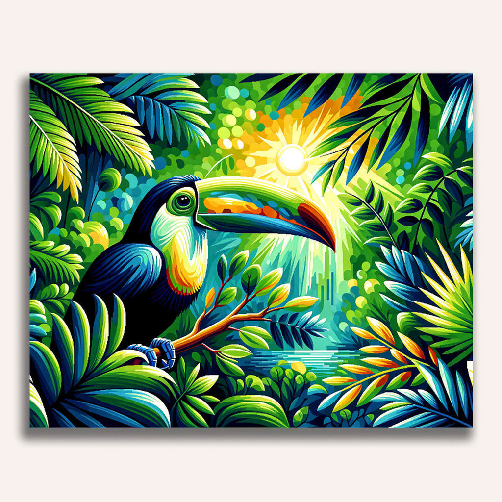 Toucan in the jungle - Paint by Numbers